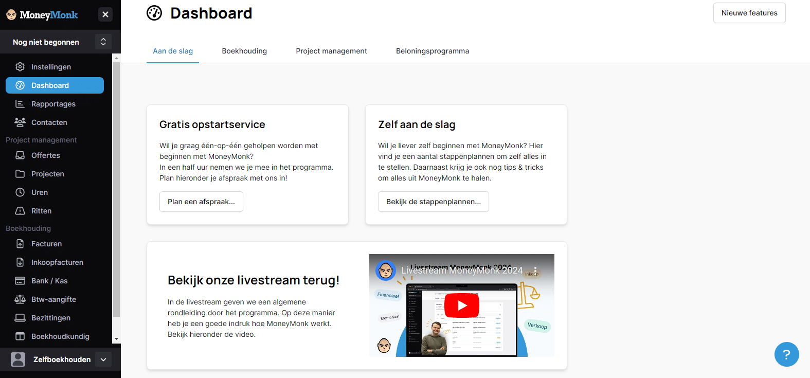 MoneyMonk dashboard MoneyMonk dashboard