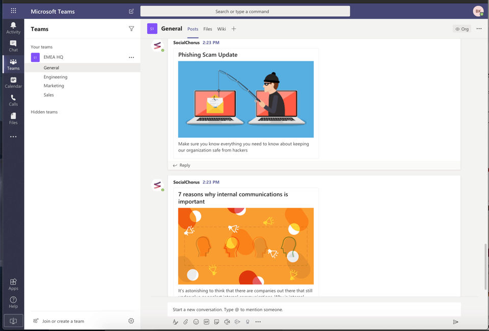 SocialChorus Screenshot 1