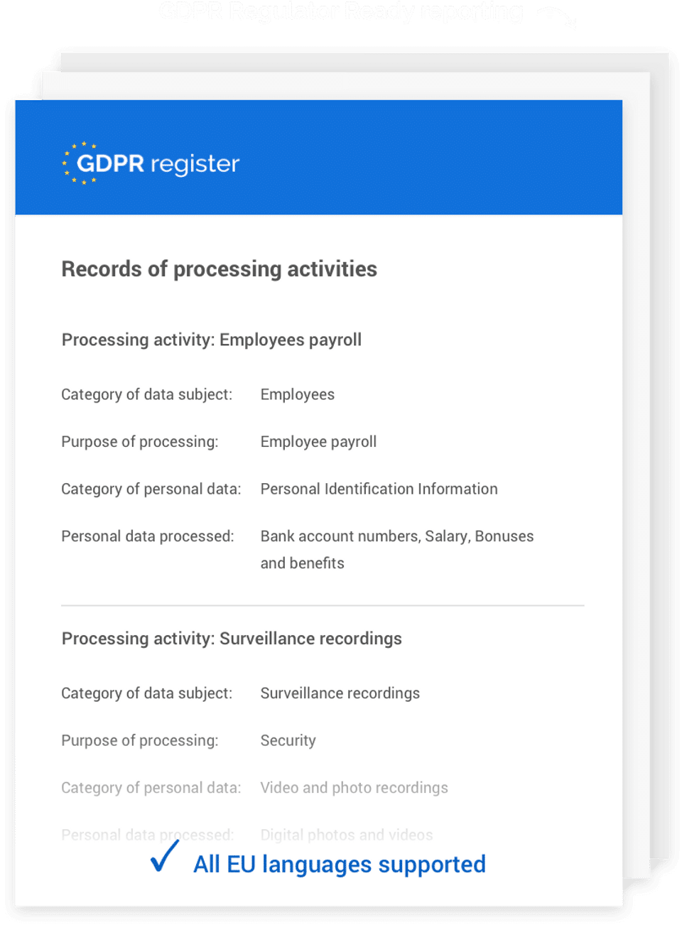 GDPR Register Screenshot 1