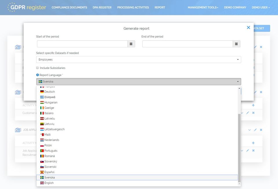 GDPR Register Screenshot 6