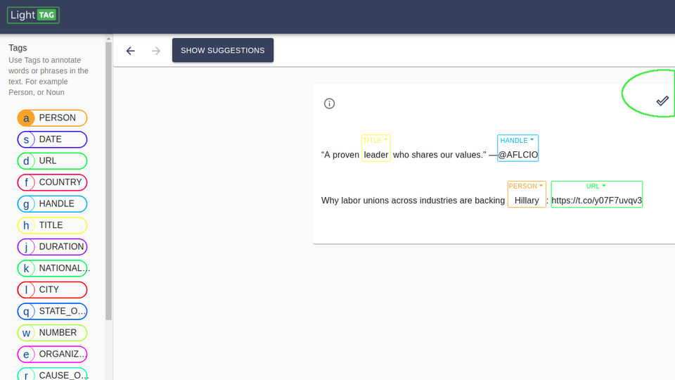 LightTag Screenshot 5