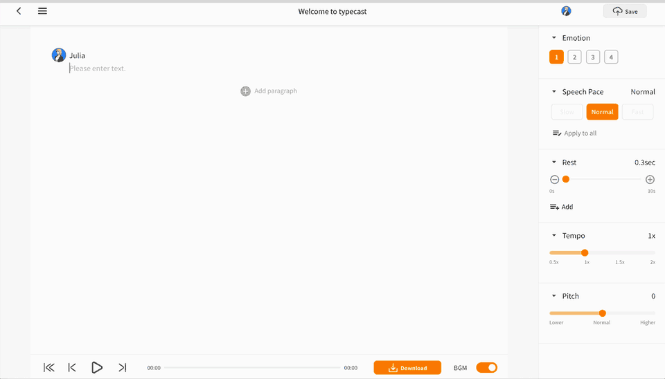 Typecast Screenshot 1