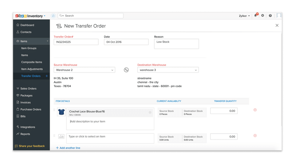 Zoho Inventory Screenshot 2