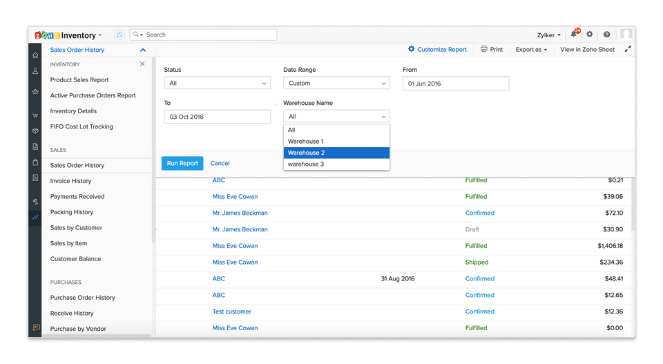 Zoho Inventory Screenshot 4