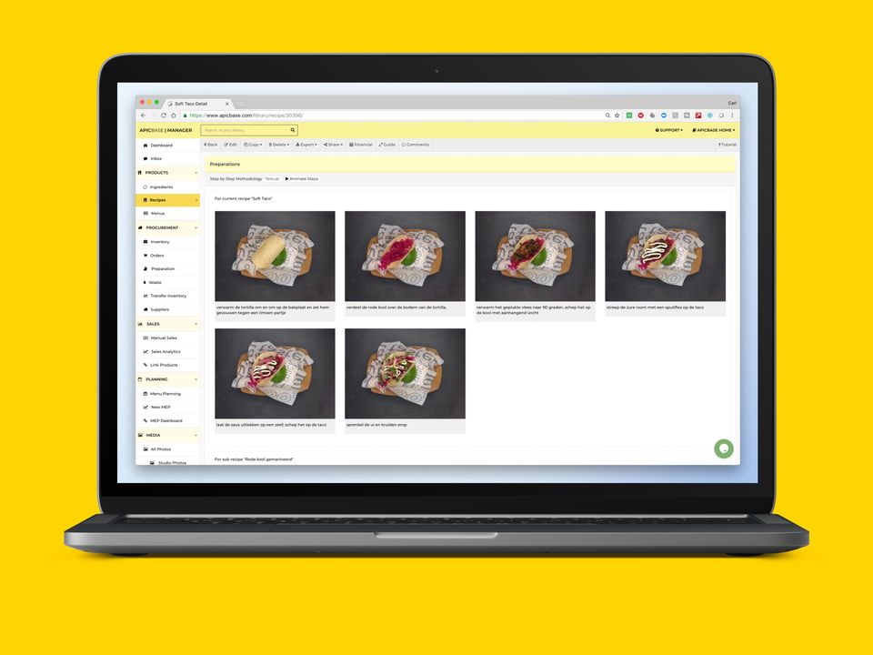 APICBASE Food Management Screenshot 9