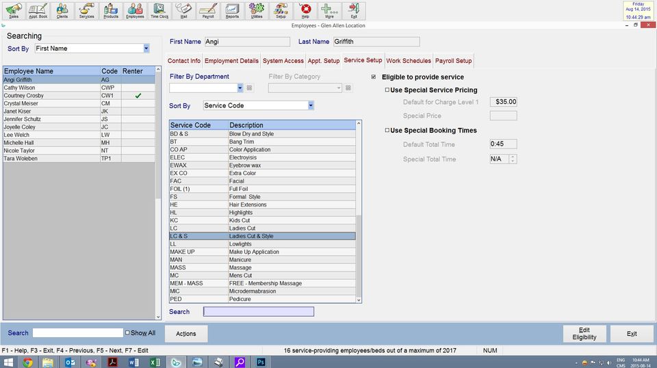 Insight Salon Software Screenshot 1