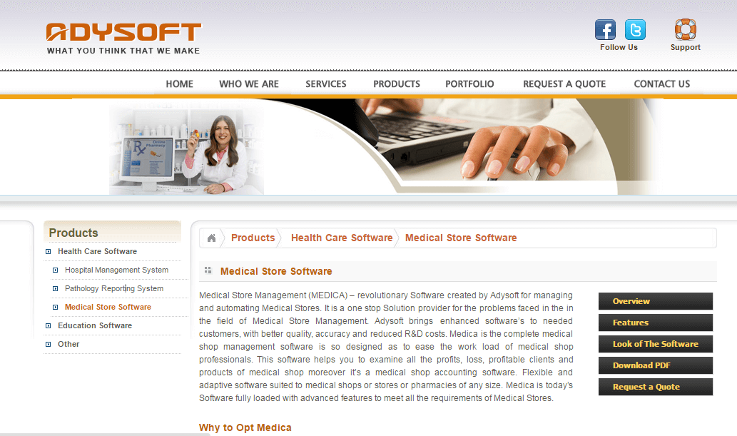 Adysoft Medical Store Management Screenshot 1