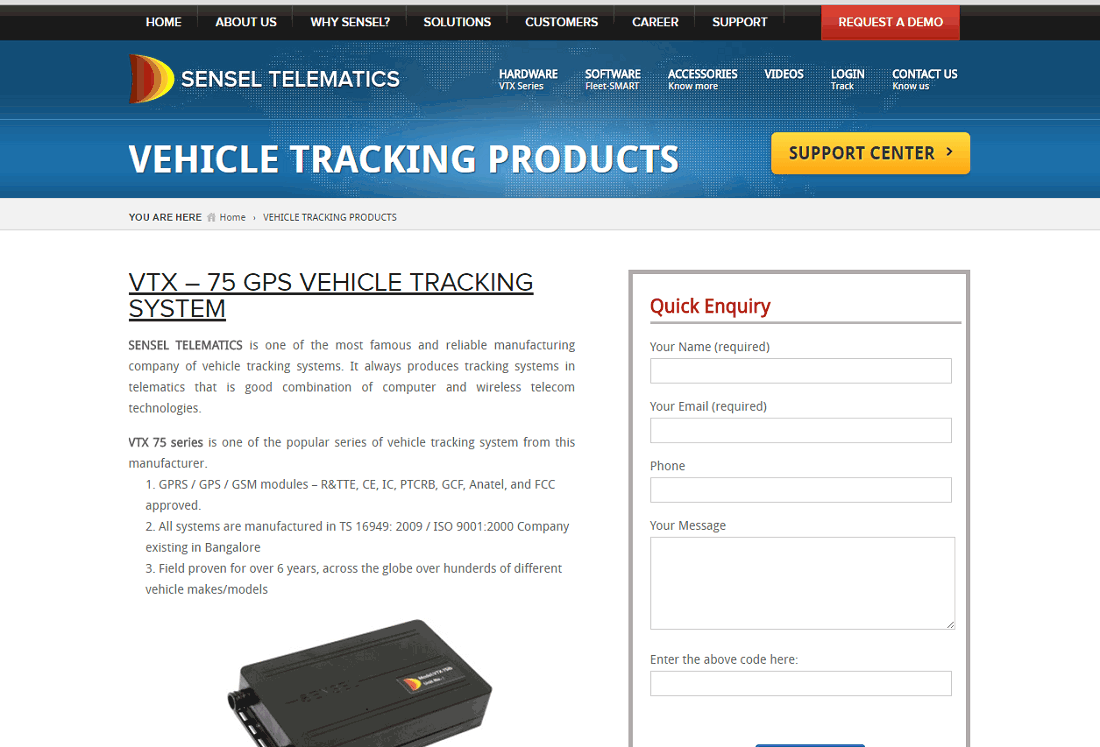 Sensel Telematics Screenshot 1