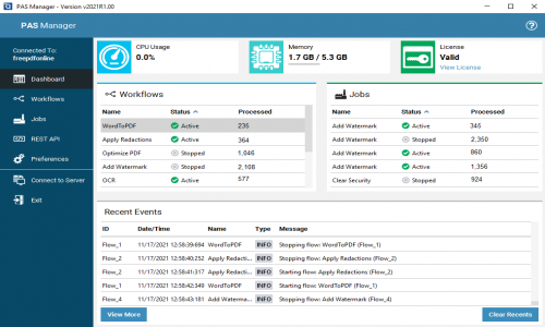 PDF Automation Server Screenshot 1