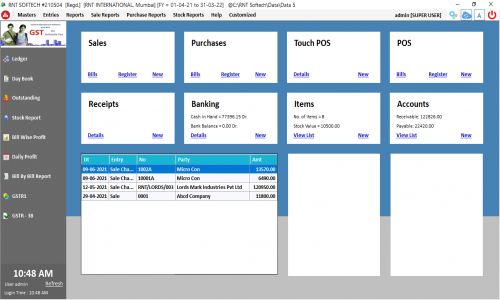 RNT pro erp gst billing software Screenshot 1