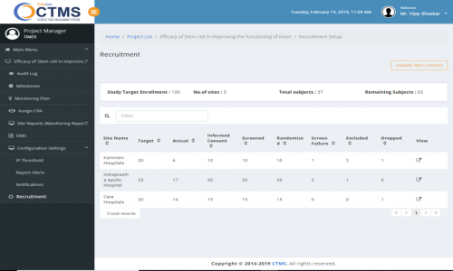 Clinion CTMS Screenshot 4