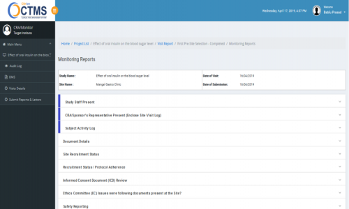 Clinion CTMS Screenshot 3