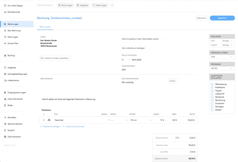 Billomat Screenshot 3