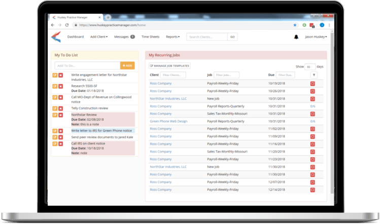 Huskey Practice Manager Screenshot 1