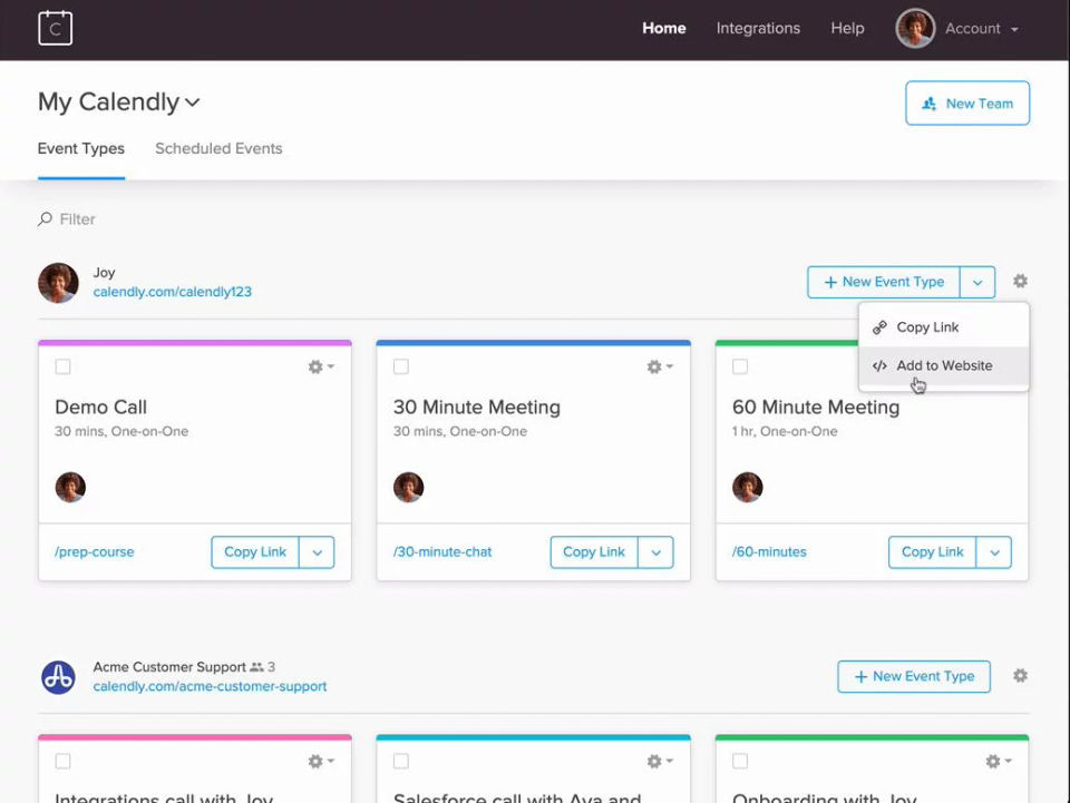 Calendly Screenshot 1