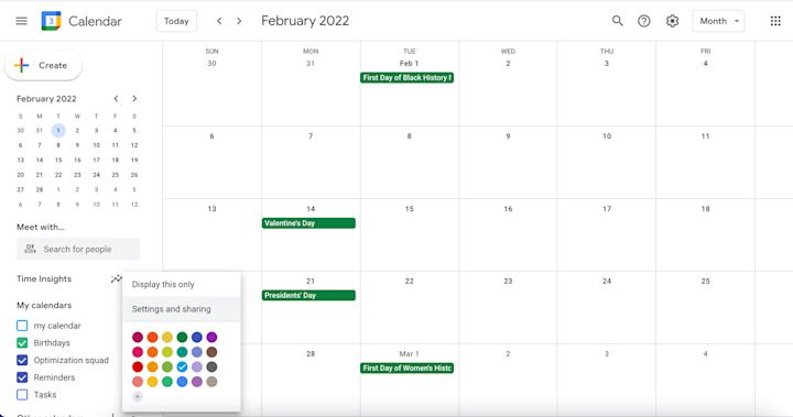 Google Calendar Screenshot 5