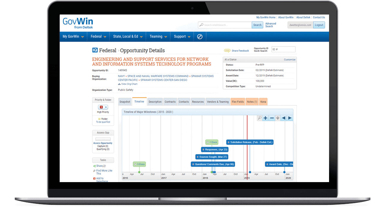 Deltek GovWin IQ Screenshot 1