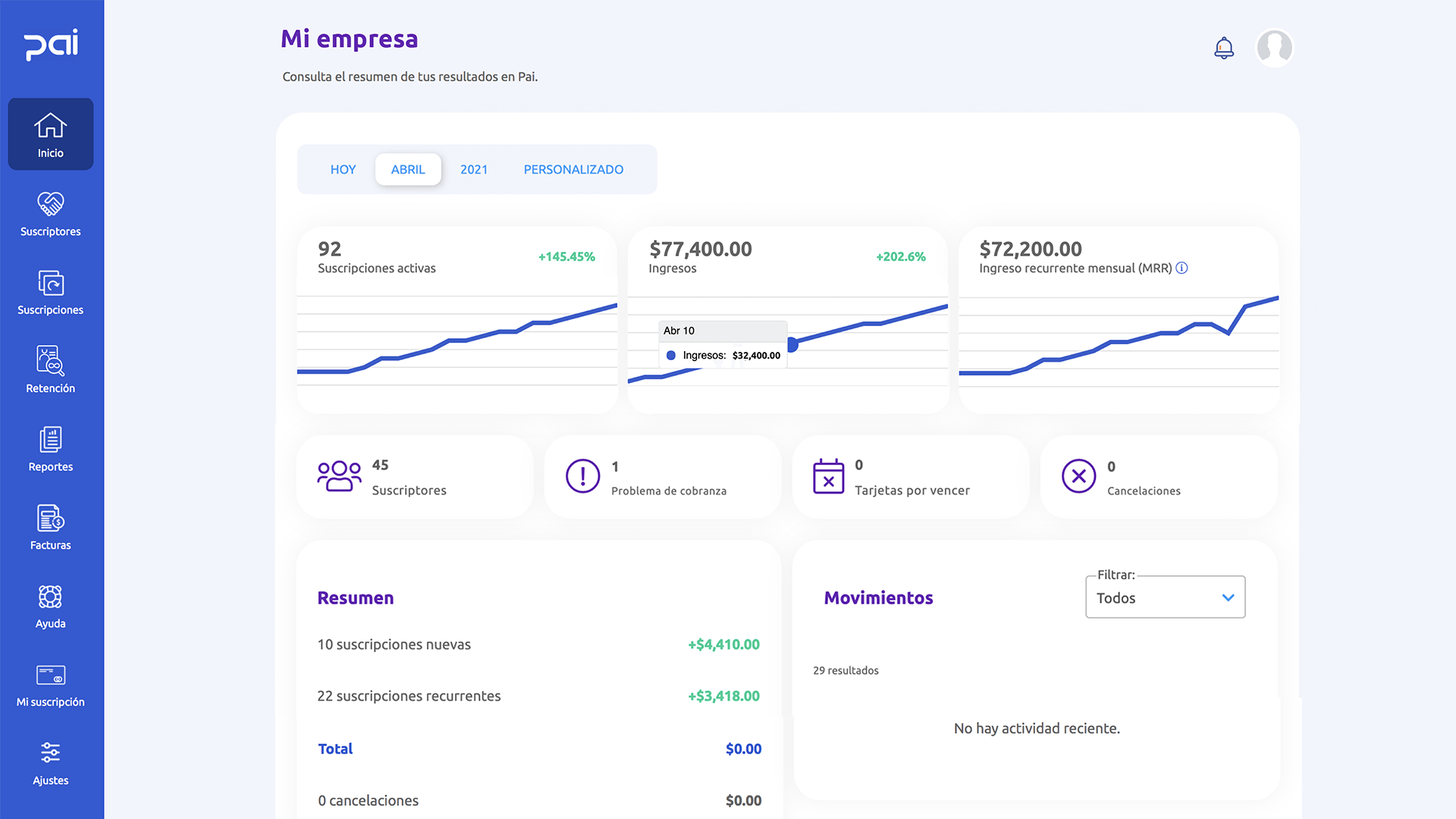 Pai Suscripciones Screenshot 1