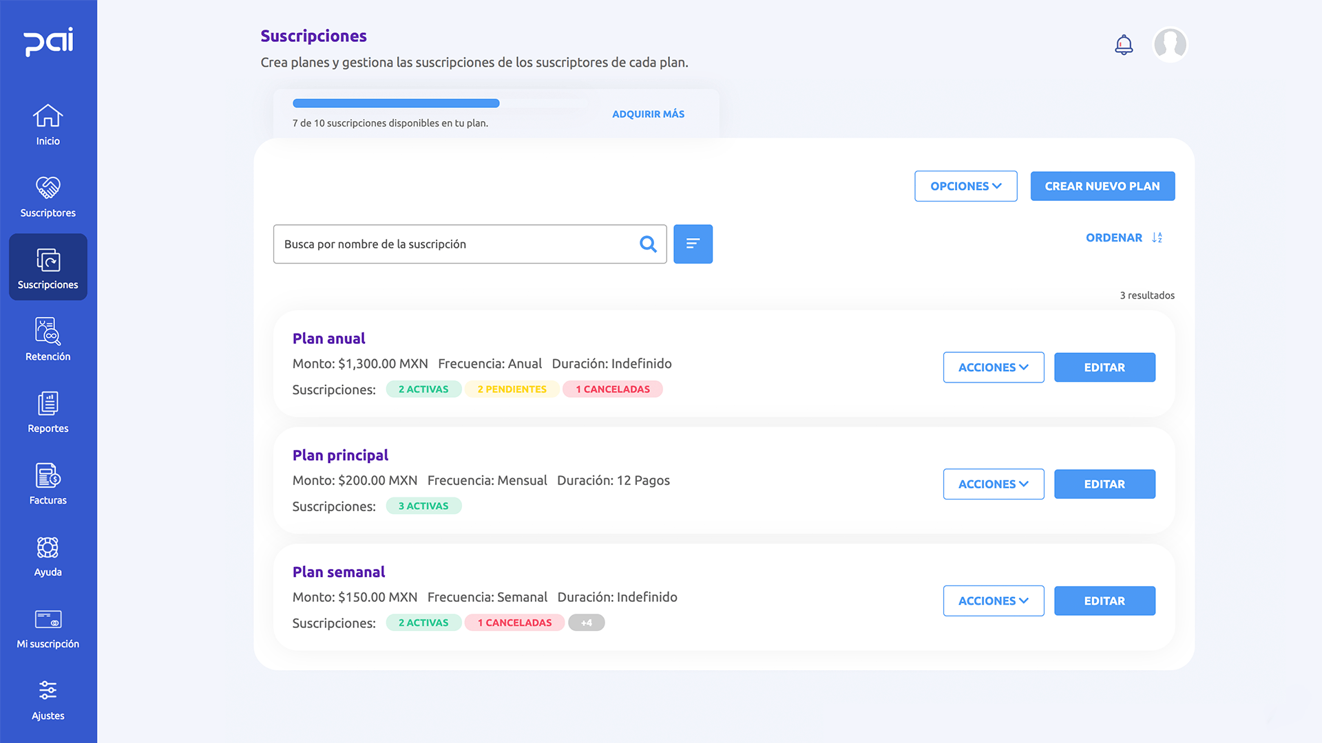 Pai Suscripciones Screenshot 2