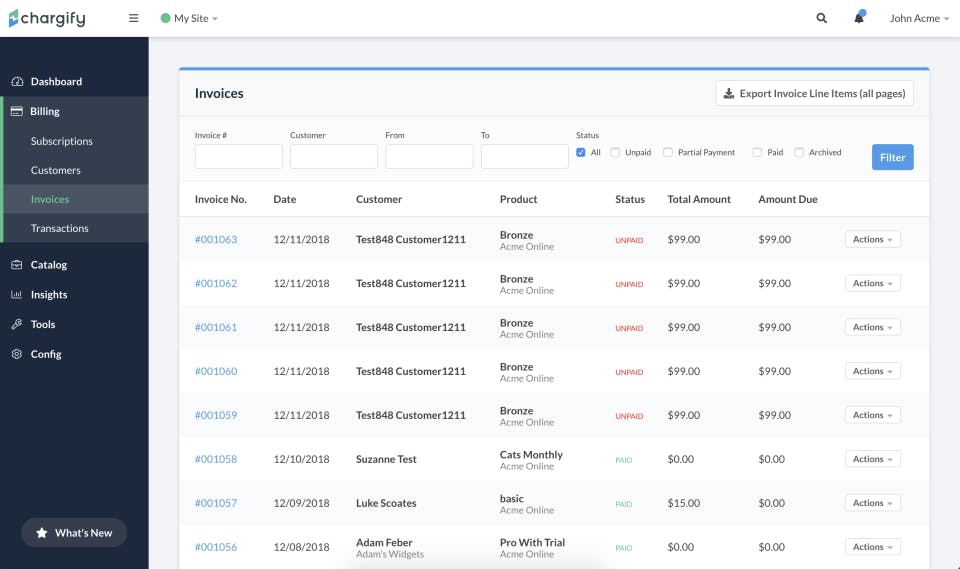 Chargify Screenshot 3
