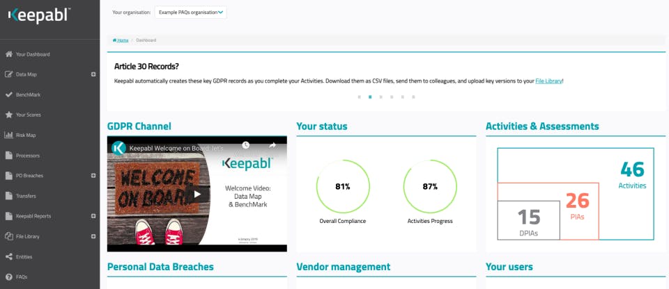Keepabl SaaS Screenshot 1