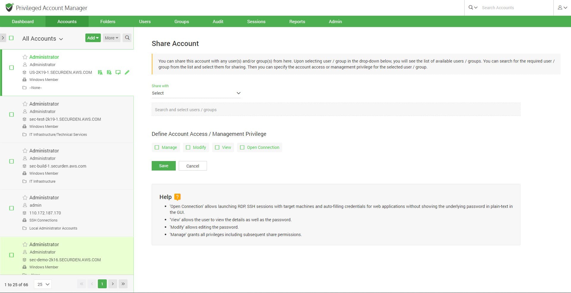 Privileged Account Manager Screenshot 2
