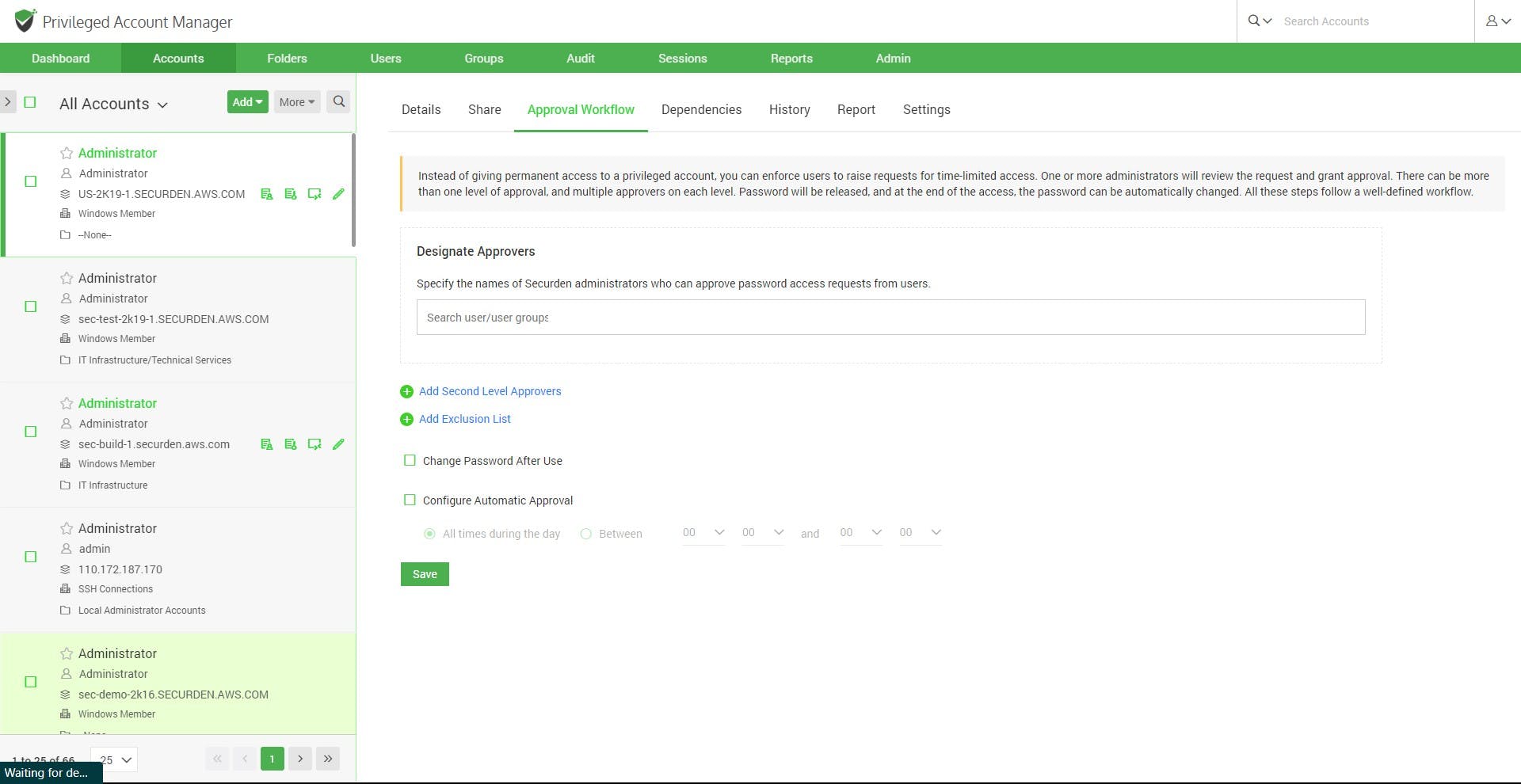 Privileged Account Manager Screenshot 3