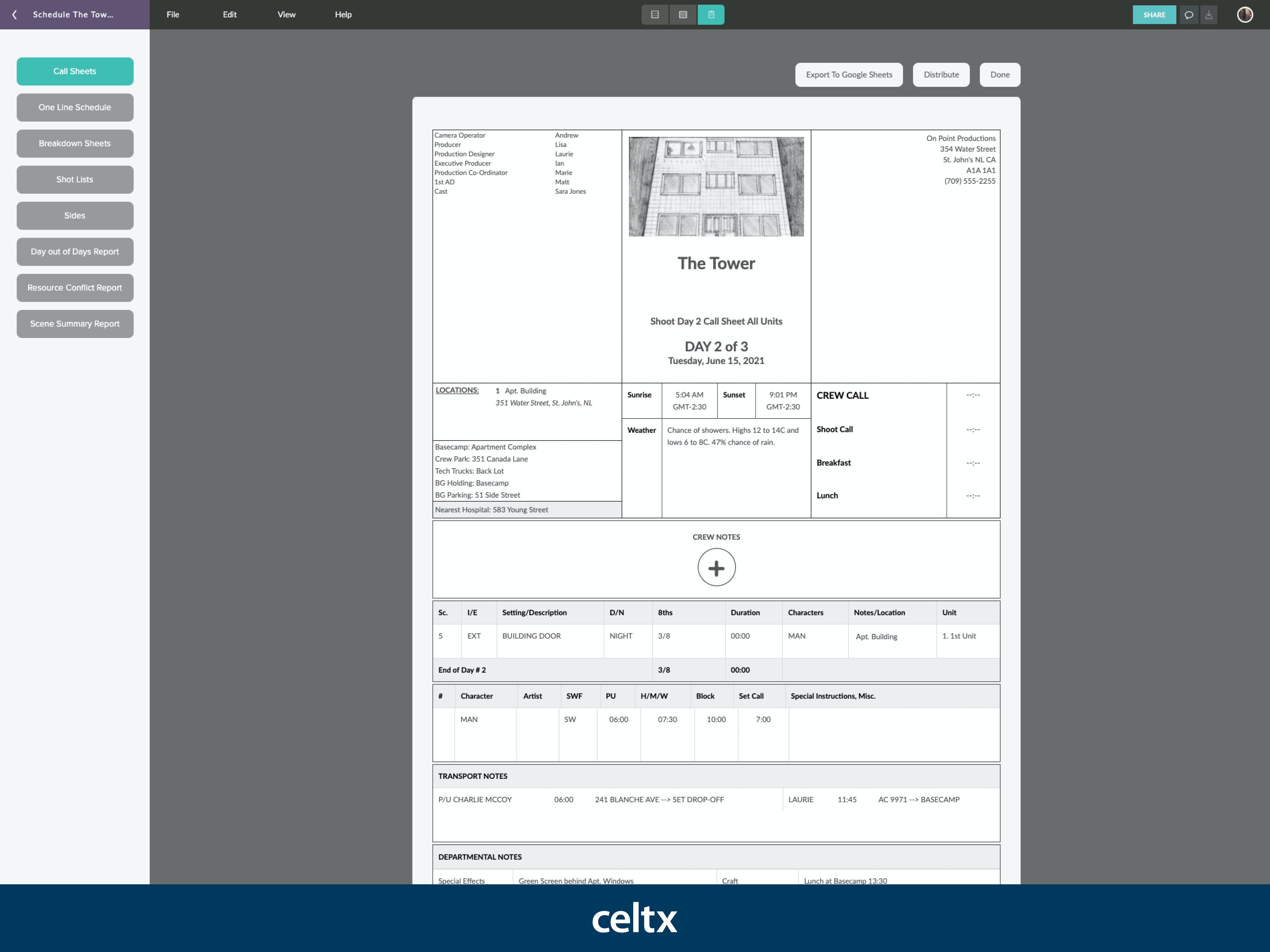 Celtx Screenshot 5