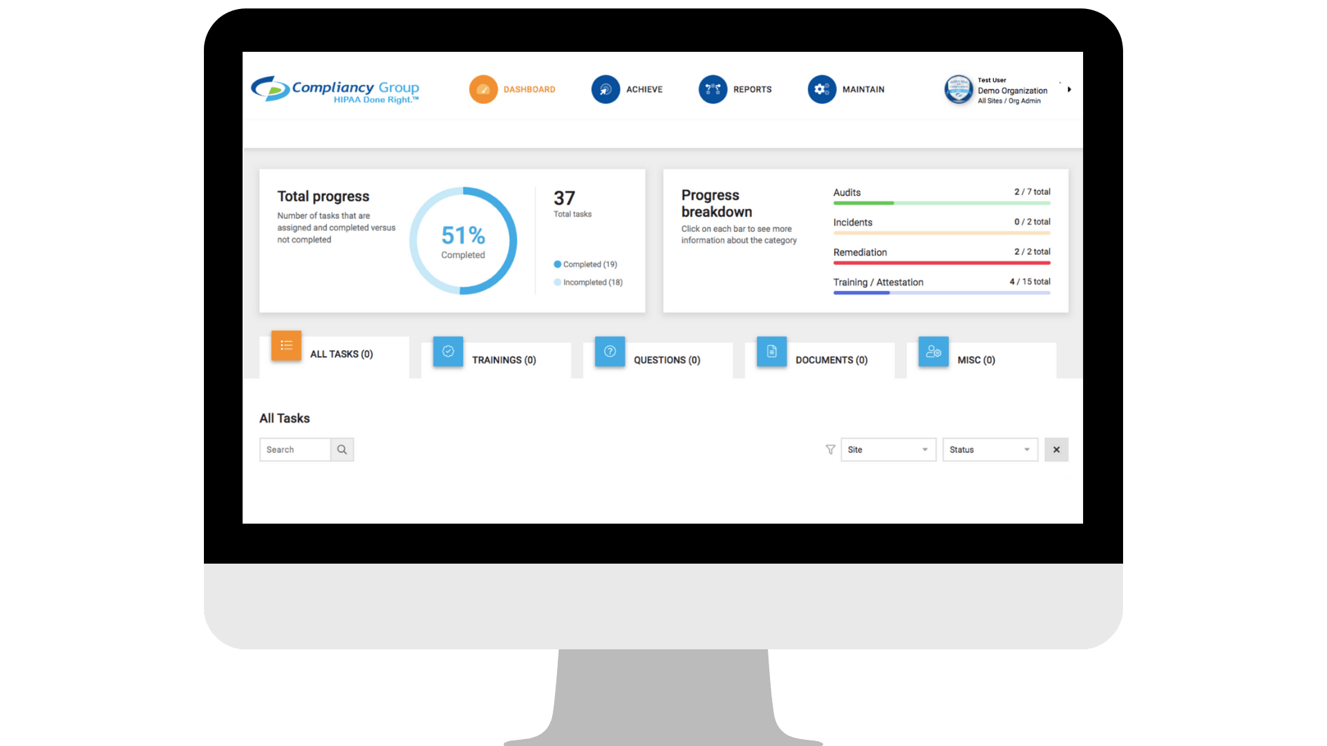 HIPAA Compliance Software Screenshot 1