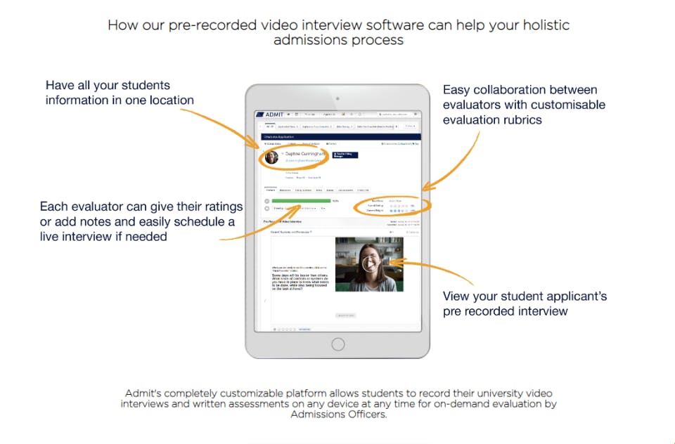 Admit Video Screenshot 1
