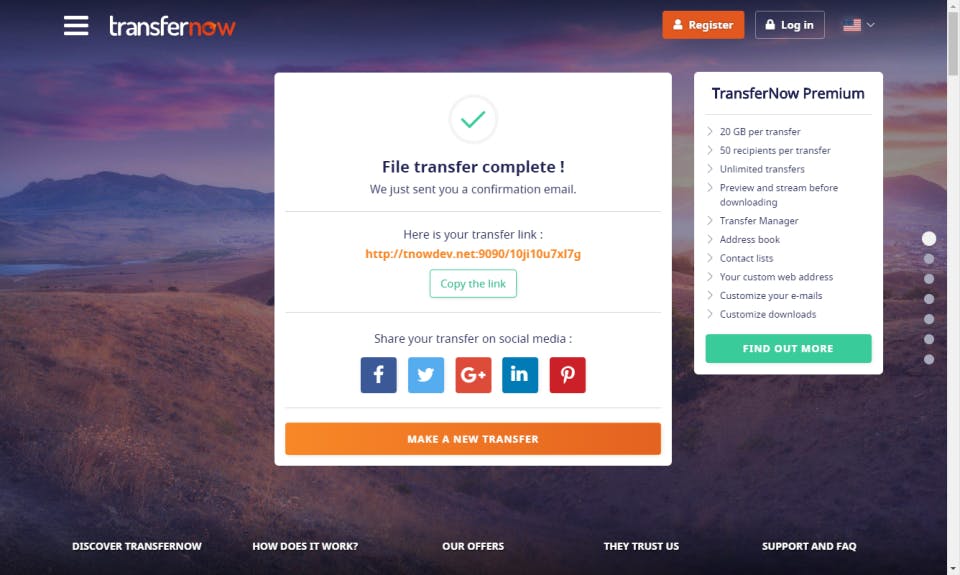 TransferNow Screenshot 2