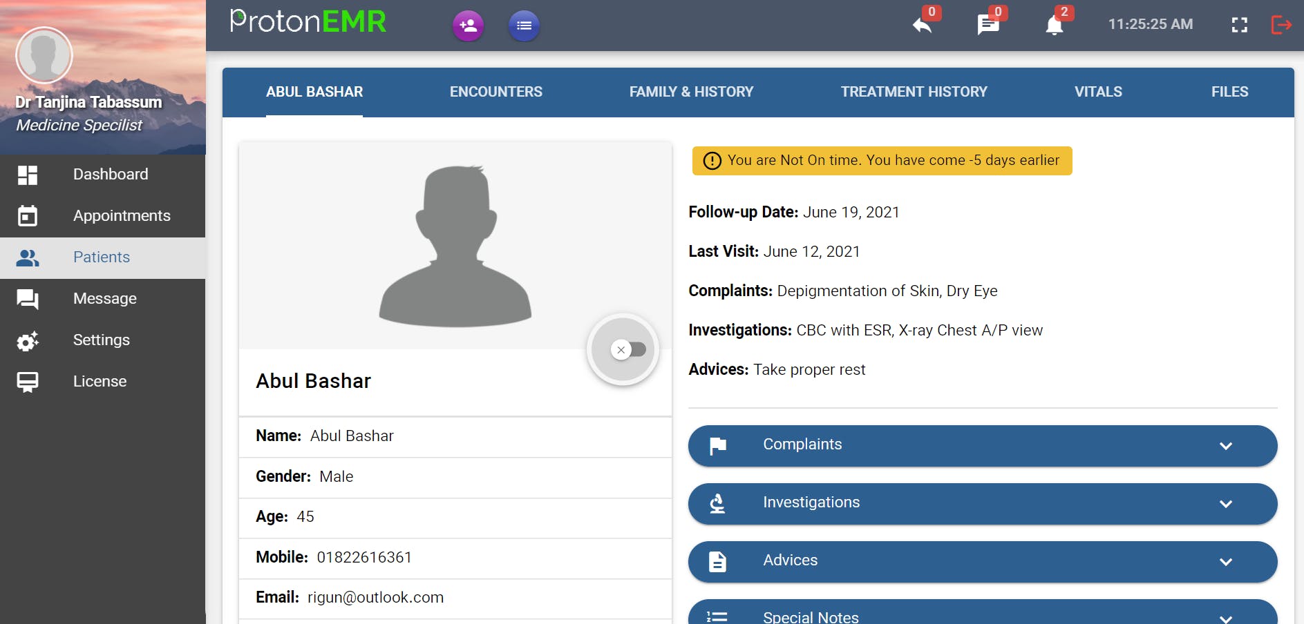 protonEMR Screenshot 1