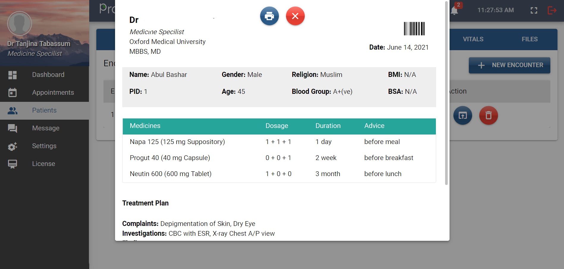 protonEMR Screenshot 2
