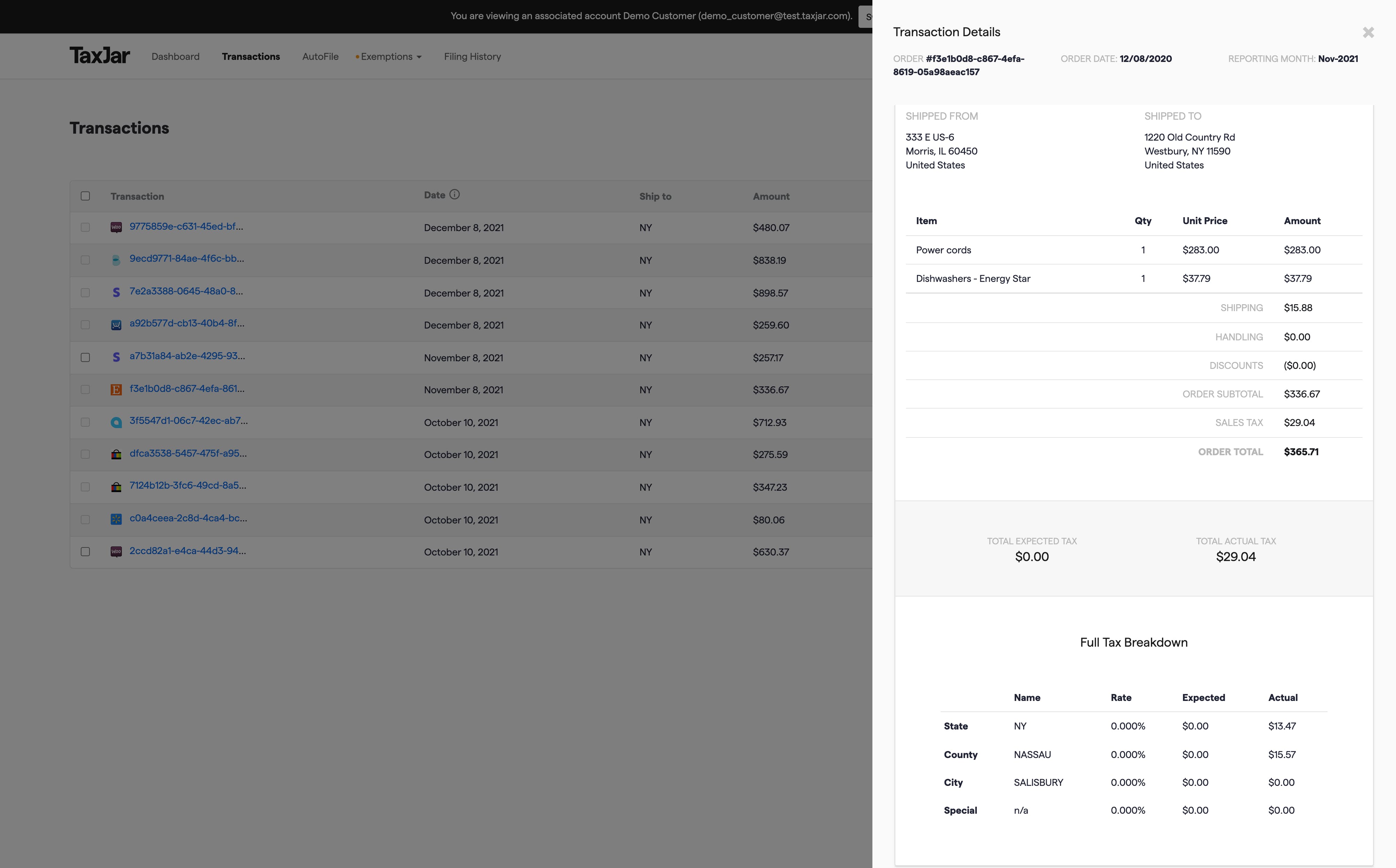 TaxJar Screenshot 4