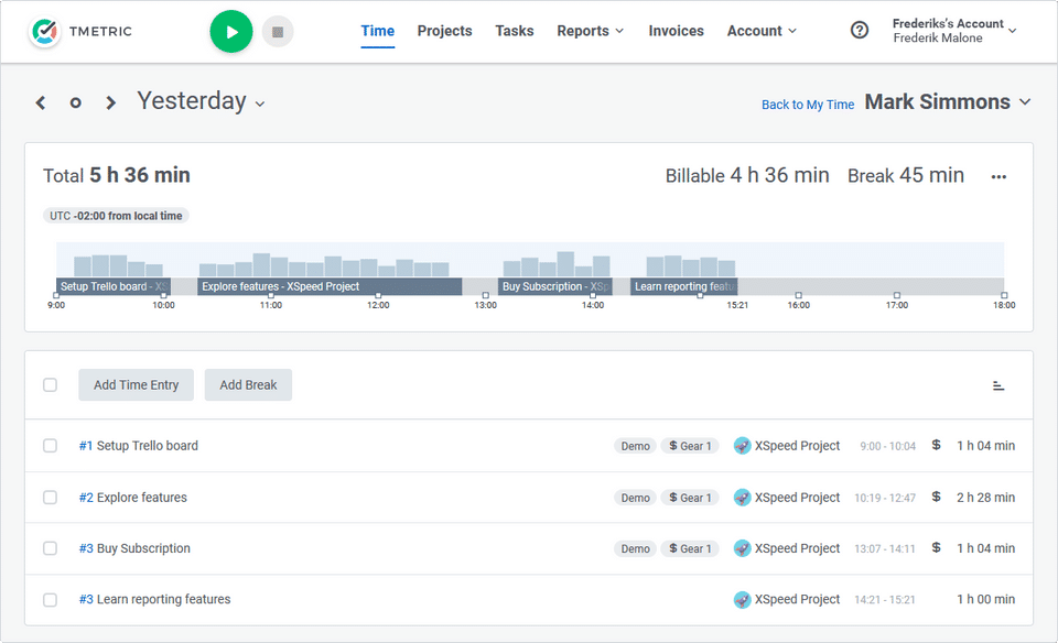 TMetric Screenshot 5