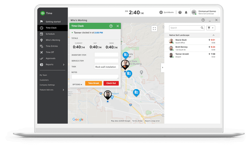 QuickBooks Time Screenshot 2