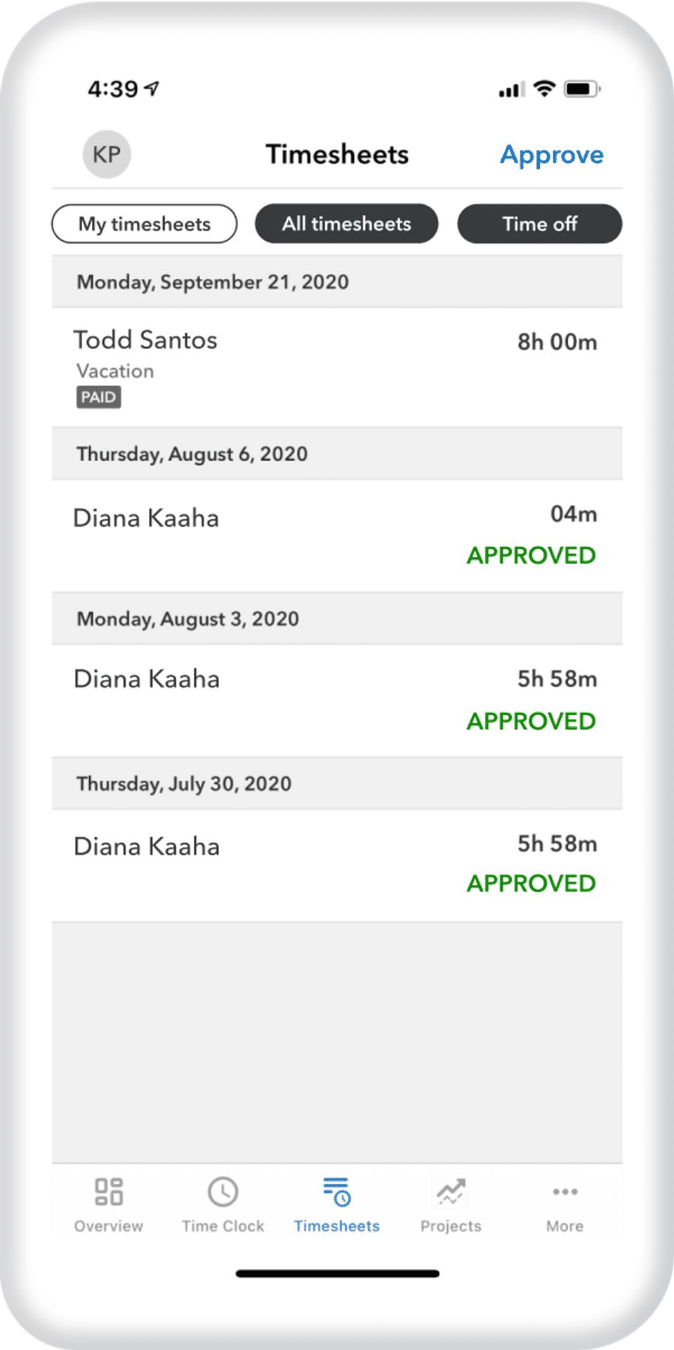 QuickBooks Time Screenshot 3