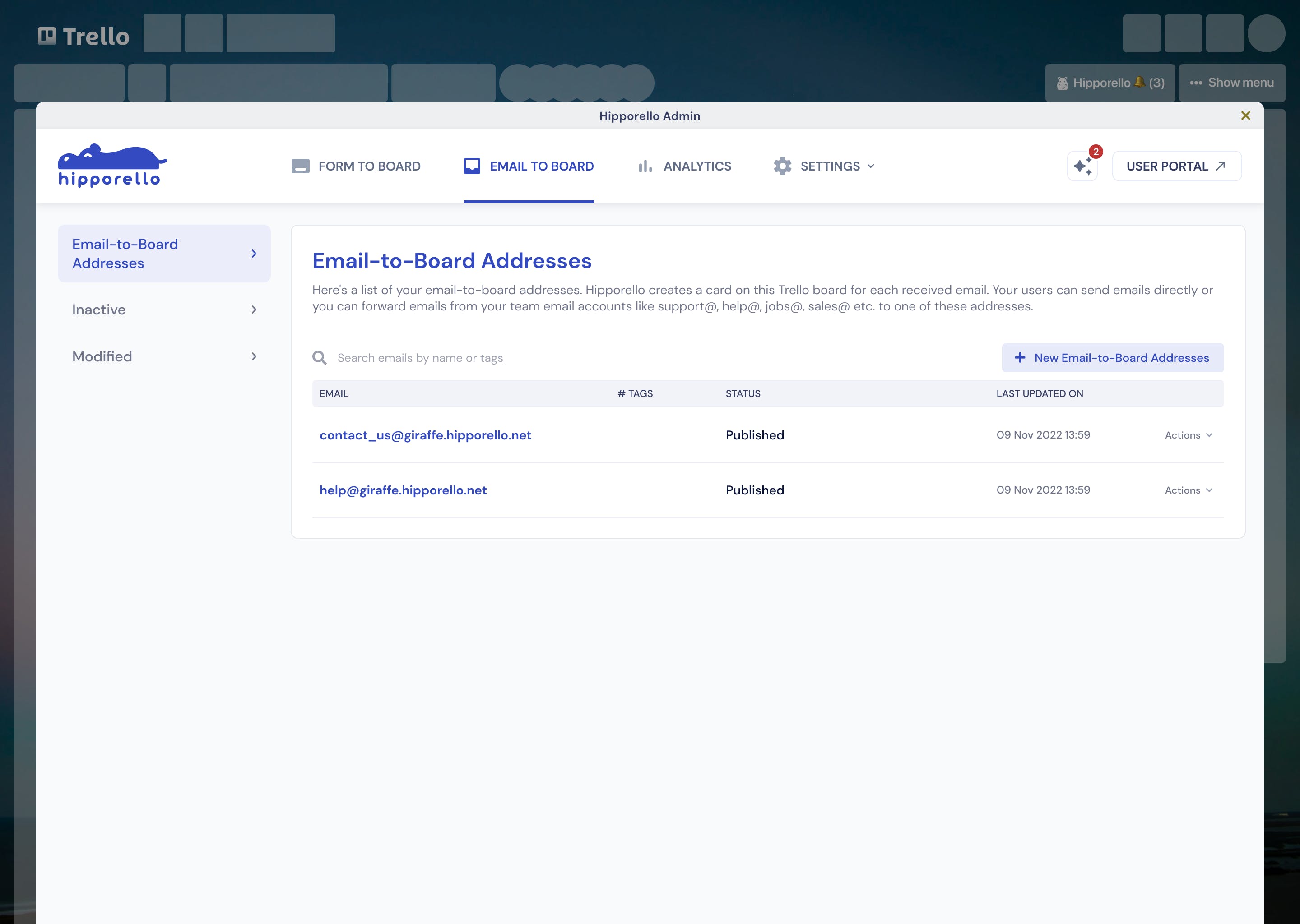 Hipporello Service Desk Screenshot 2