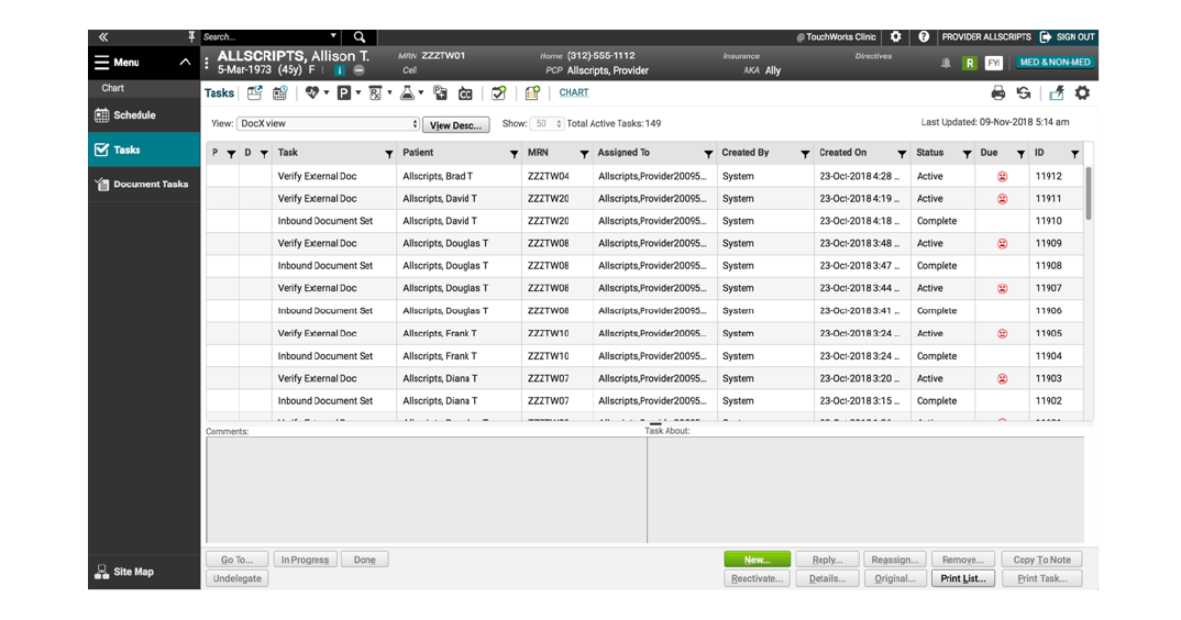 TouchWorks EHR Screenshot 1
