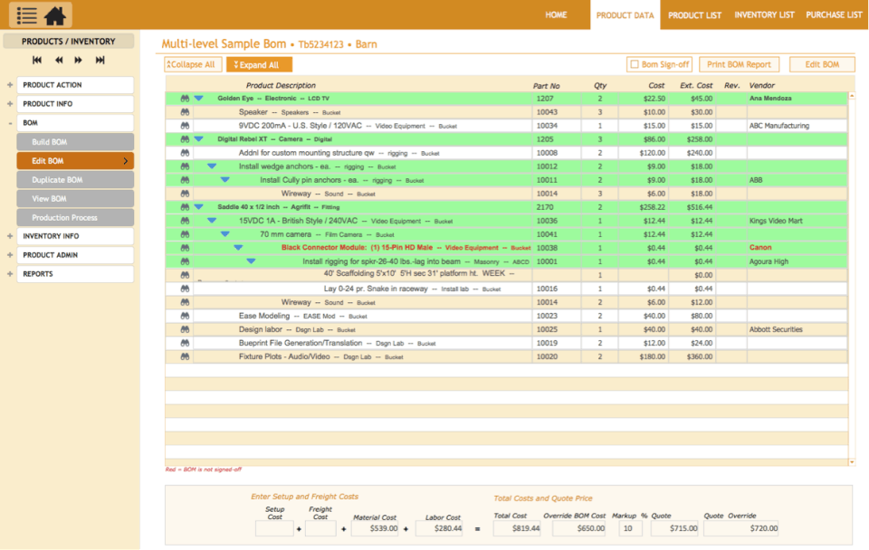 KiBiz for Manufacturing Screenshot 1