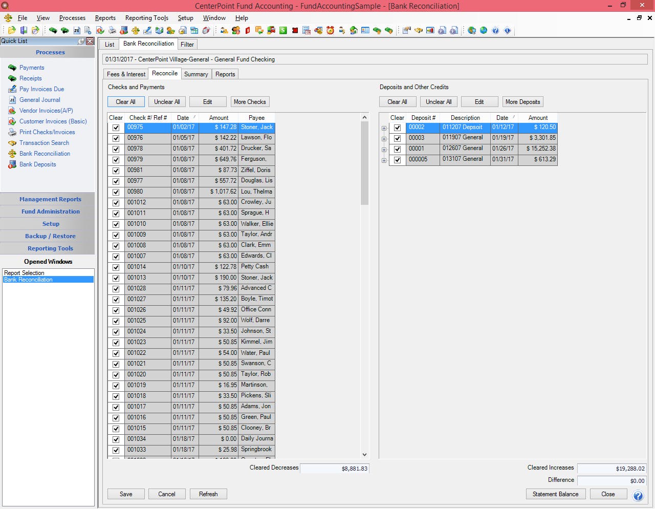 CenterPoint Fund Accounting for Nonprofits Screenshot 1