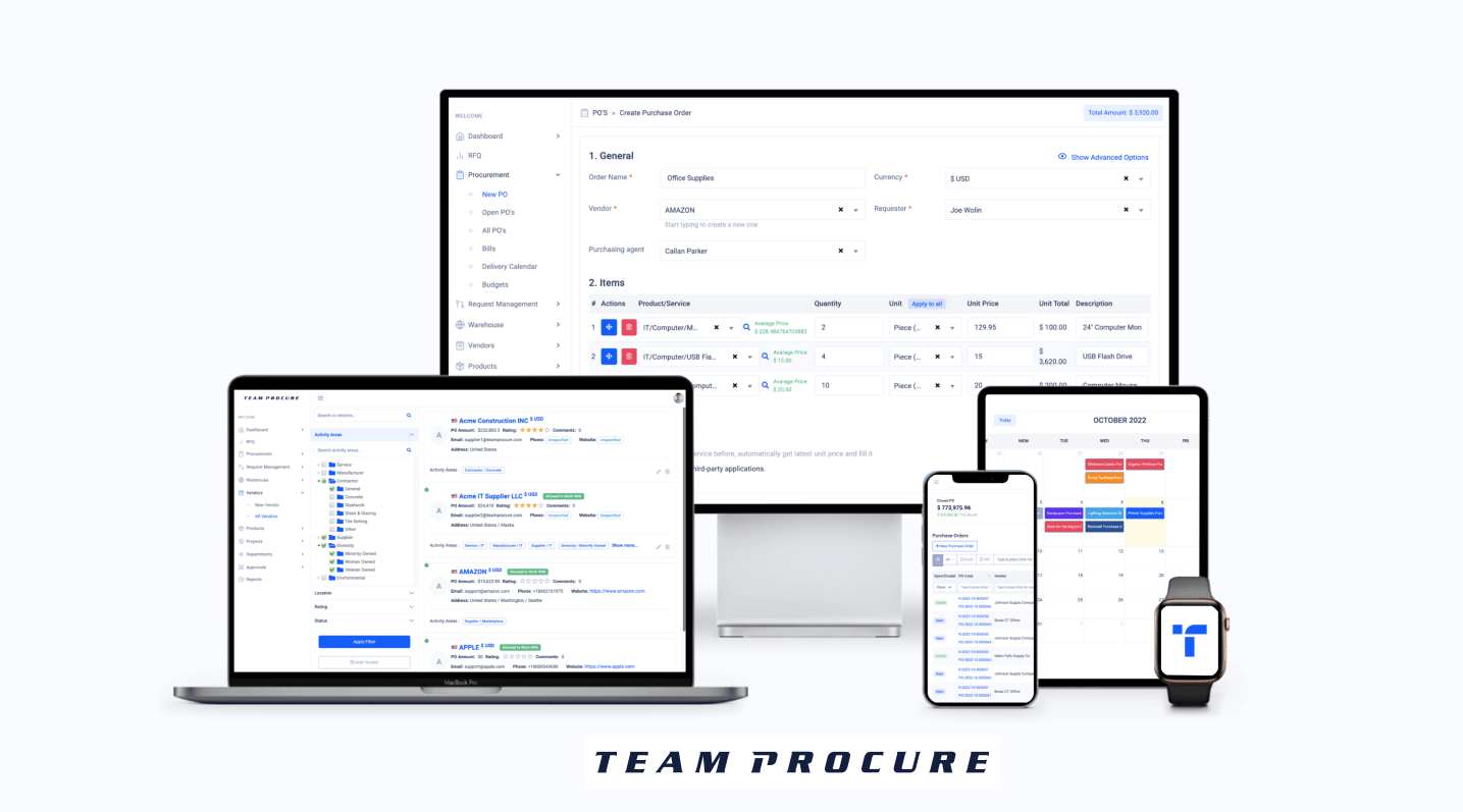 Team Procure Screenshot 1
