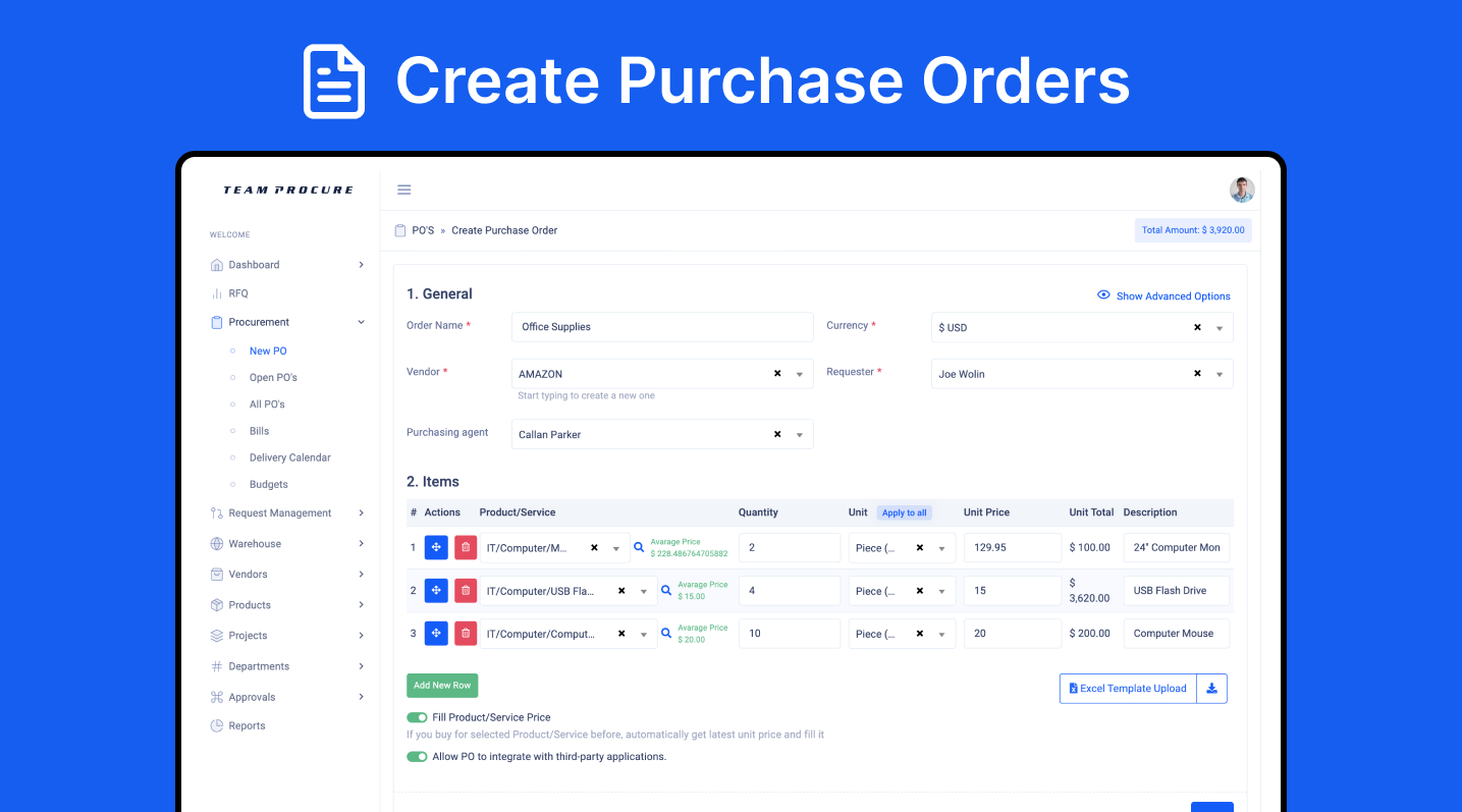 Team Procure Screenshot 2
