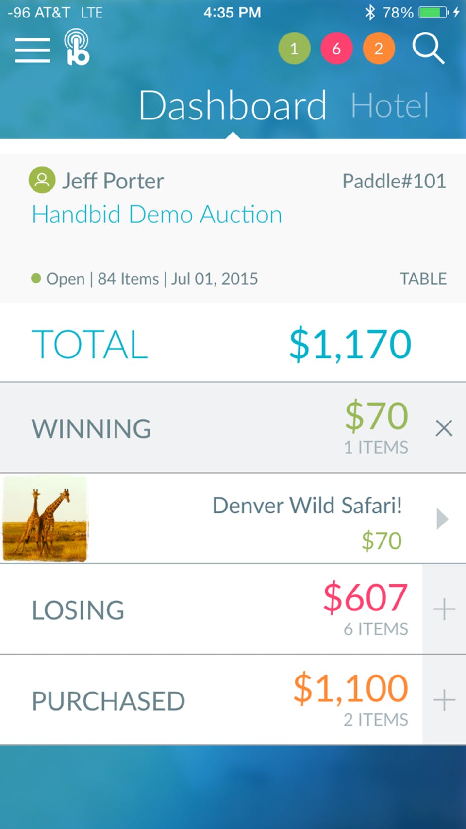 Handbid Screenshot 1