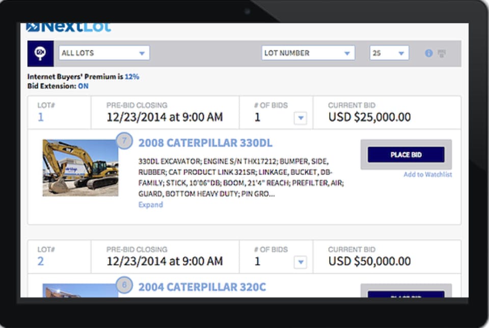 NextLot Auction Screenshot 2