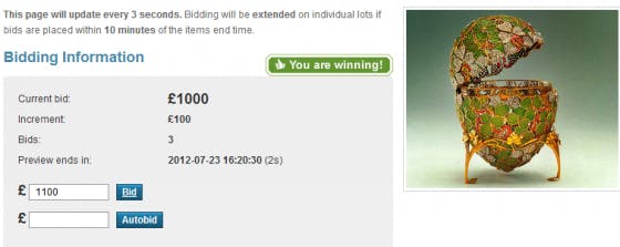 Online Auction System by Sensible Development Screenshot 1
