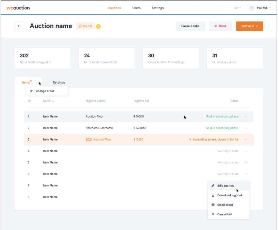 WeAuction Screenshot 2
