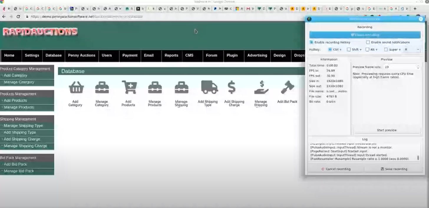 Penny Auction Software Screenshot 3