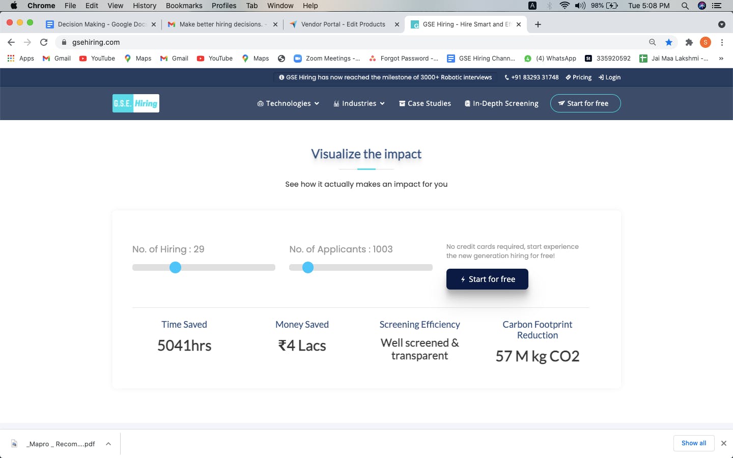 GSE Hiring Screenshot 4