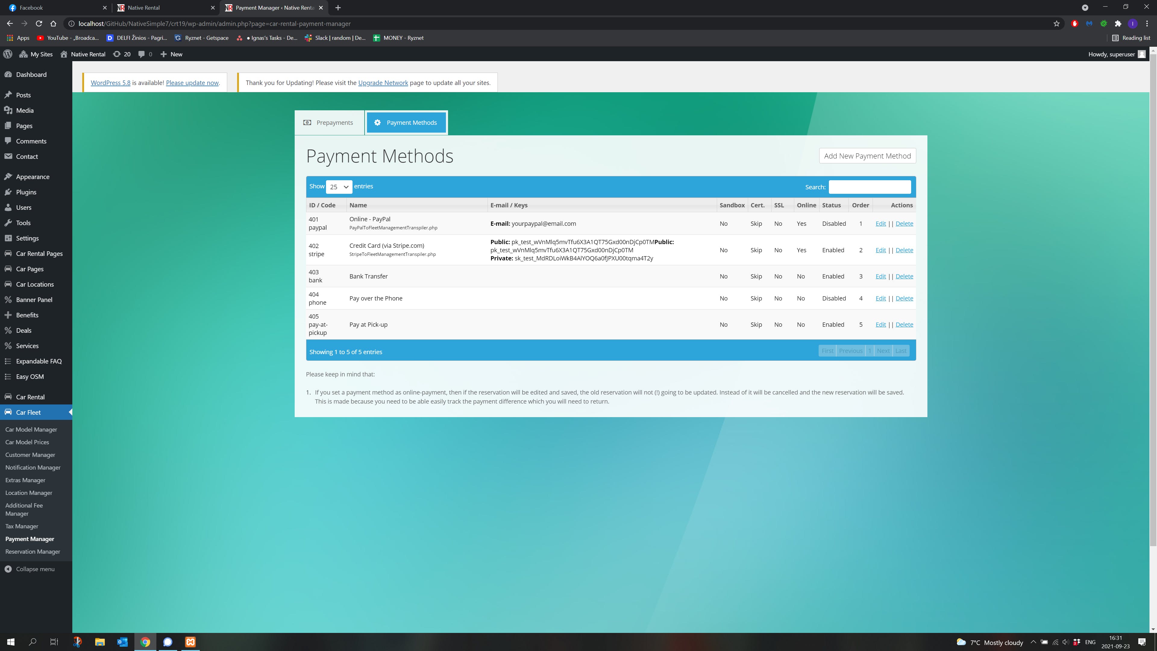 Car Rental System Screenshot 1